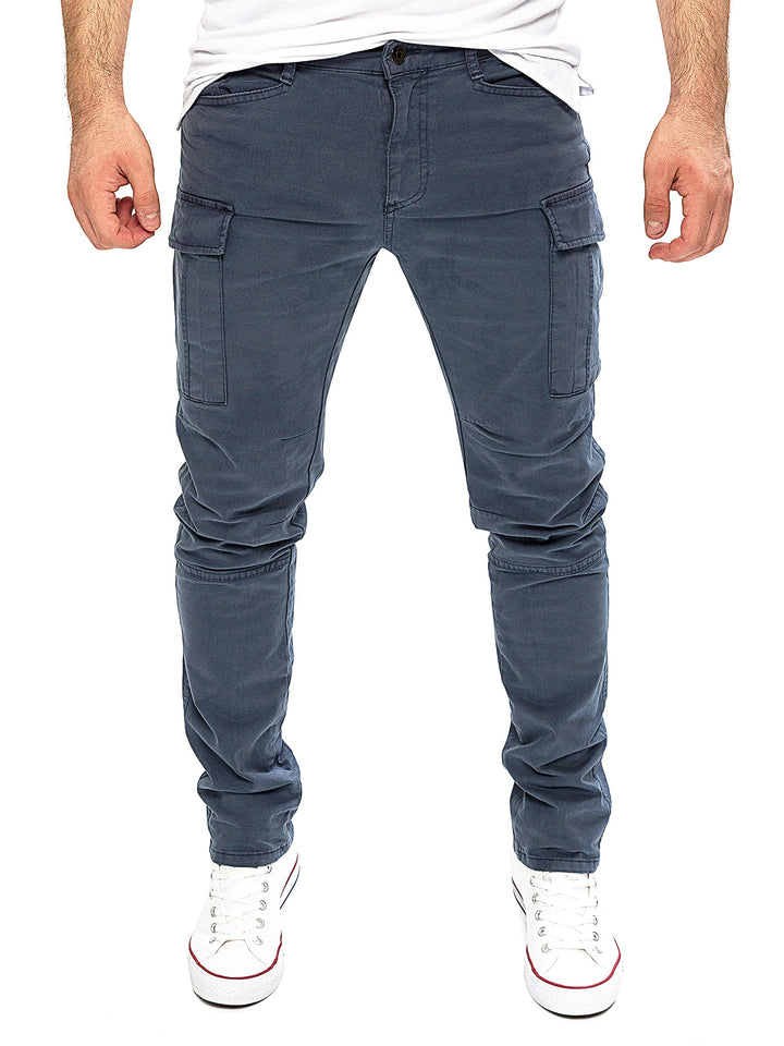 Yazubi Jayden - Herren Cargo Hose - Baumwoll Cargo Jeans 28W / 30L Grau (Turbulence 194215), 28W / 3