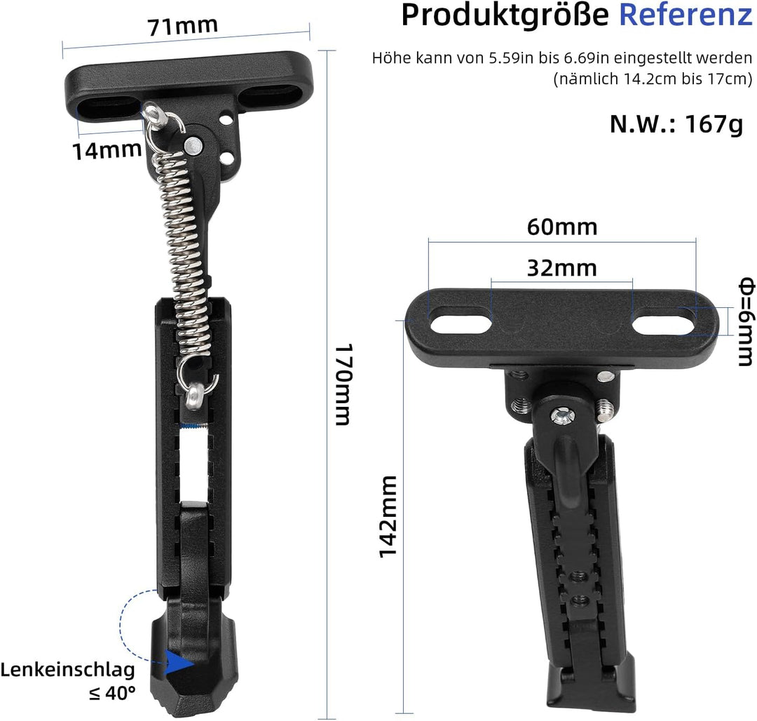 ulip Scooter Kickstand Parken Stand Füsse Unterstützung Ersatzteil Kompatibel für Ninebot Max G30/Ma
