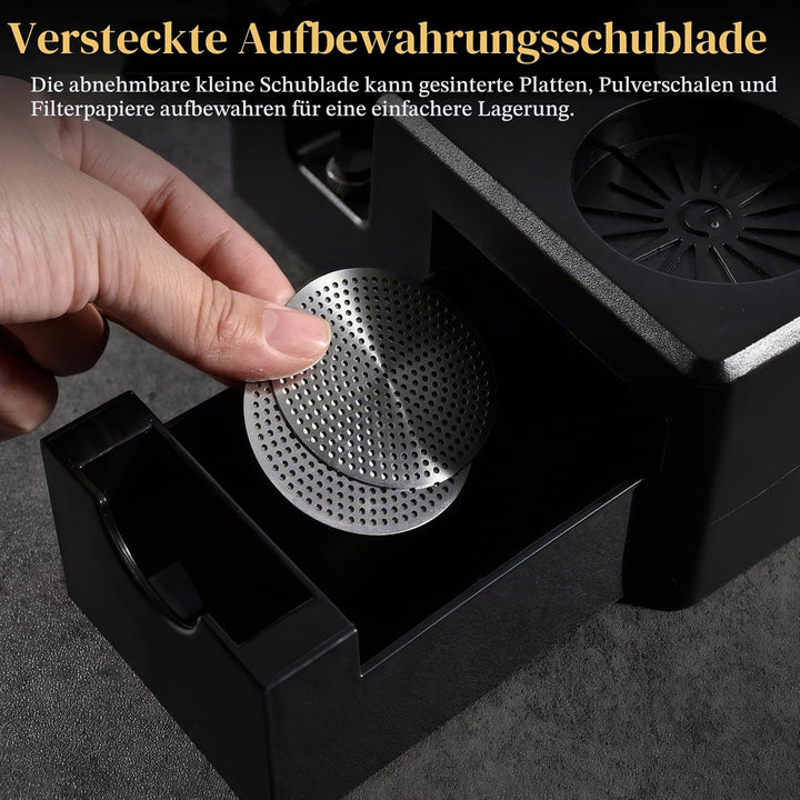 OurLeeme Tamper Station für Barista, 51-58 mm Kaffee Tamper Station aus ABS Kaffeefilter Tamper Halt