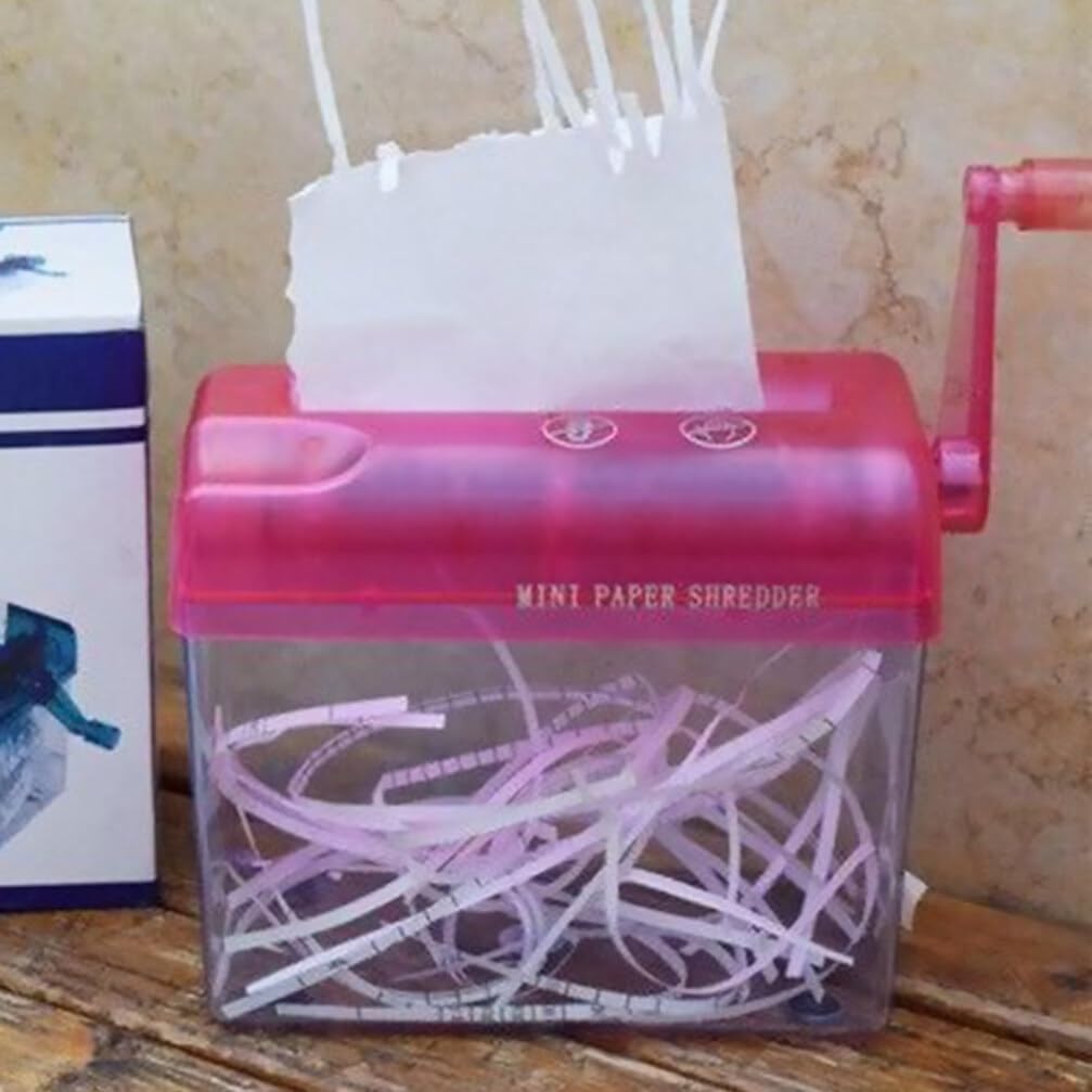 Verschleissfester Hand-aktenvernichter Für Schule & Büro - Mini-aktenvernichter