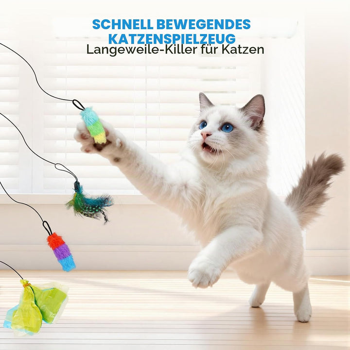 Katzenspielzeug für Indoor-Katzen, automatisch/ferngesteuertes Katzenspielzeug, Laufband, einstellba
