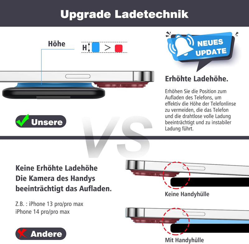 Mag-Safe Ladestation Für iPhone Wireless Charger - 3 in 1 Faltbare Kabelloses Ladegerät Kompatibel m