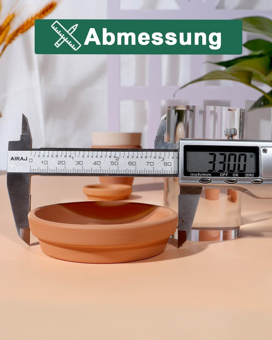 7,6 cm Kleiner Terrakotta-Topf-Untersetzer – 32 Stück runde Mini-Blumentopf-Untersetzer, kleine Ton-