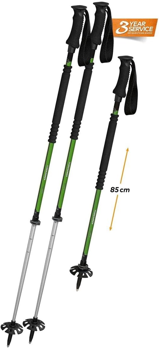 KOMPERDELL Erwachsene T2 Ascent Ti Stock, Schwarz/Grün, One Size, 1842421, T2 Ascent Ti