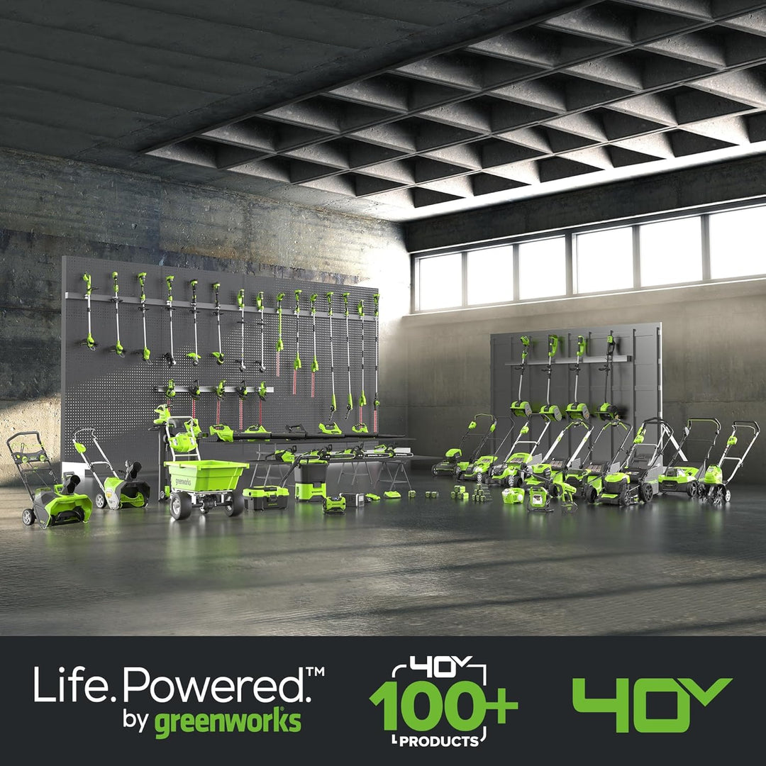 Greenworks G40LM35 Kabelloser Akku Rasenmäher - Für Flächen bis zu 400 m², 35 cm Schnittbreite, 40-L