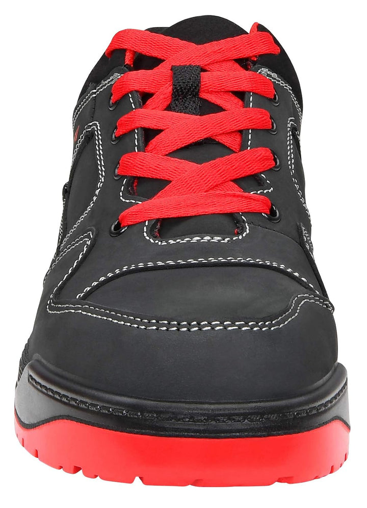 ELTEN Sicherheitsschuhe MAVERICK black-red Low ESD S3, Damen und Herren, Leder, Stahlkappe, leicht,