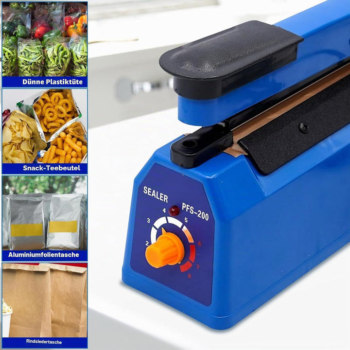 Heisssiegelgerät, 200mm Folienschweissgerät, Bag Sealer, Mini Folienschweissgerät, Plastiktüten Tüte