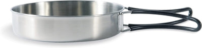 Tatonka Camping-Kochgeschirr Cookset Regular (5-teilig) - Edelstahl-Geschirr mit Pfanne und 2 Töpfen