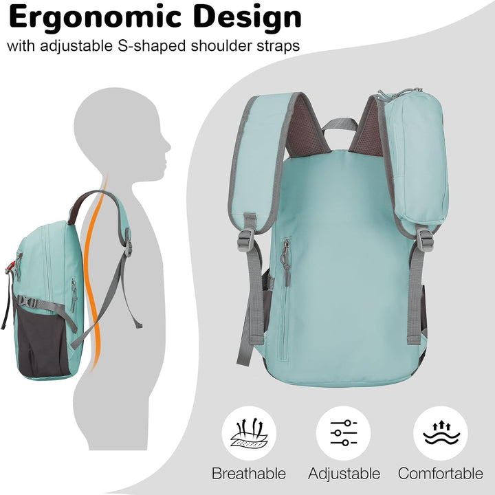 12L Wanderrucksack Klein Leichter, Kleiner Rucksack Lässig Herren Damen, Mini Daypacks für Wandern R