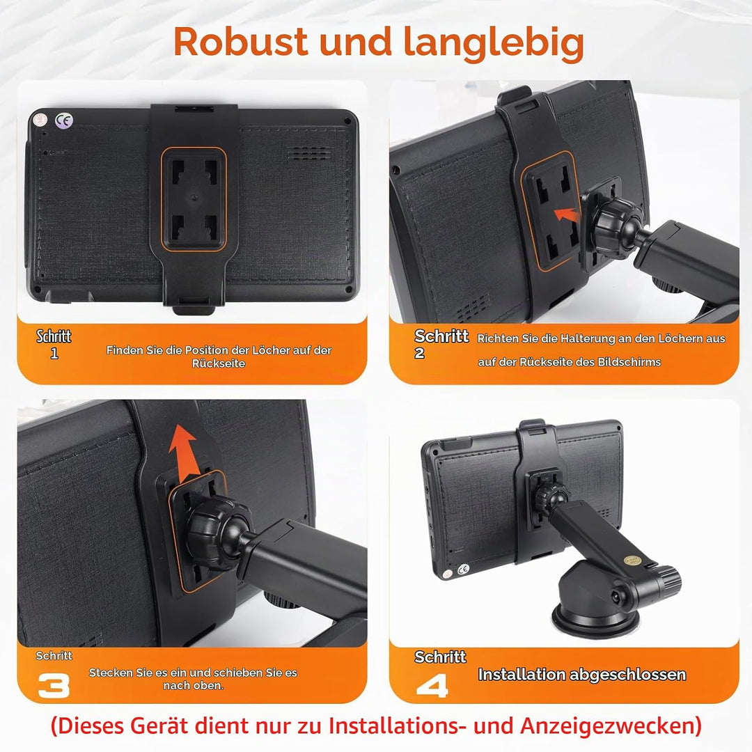Hodozzy 360° Flexibel Saugnapf Halterung für Carplay Tragbares Autoradio, Flexible Halterung für Aut