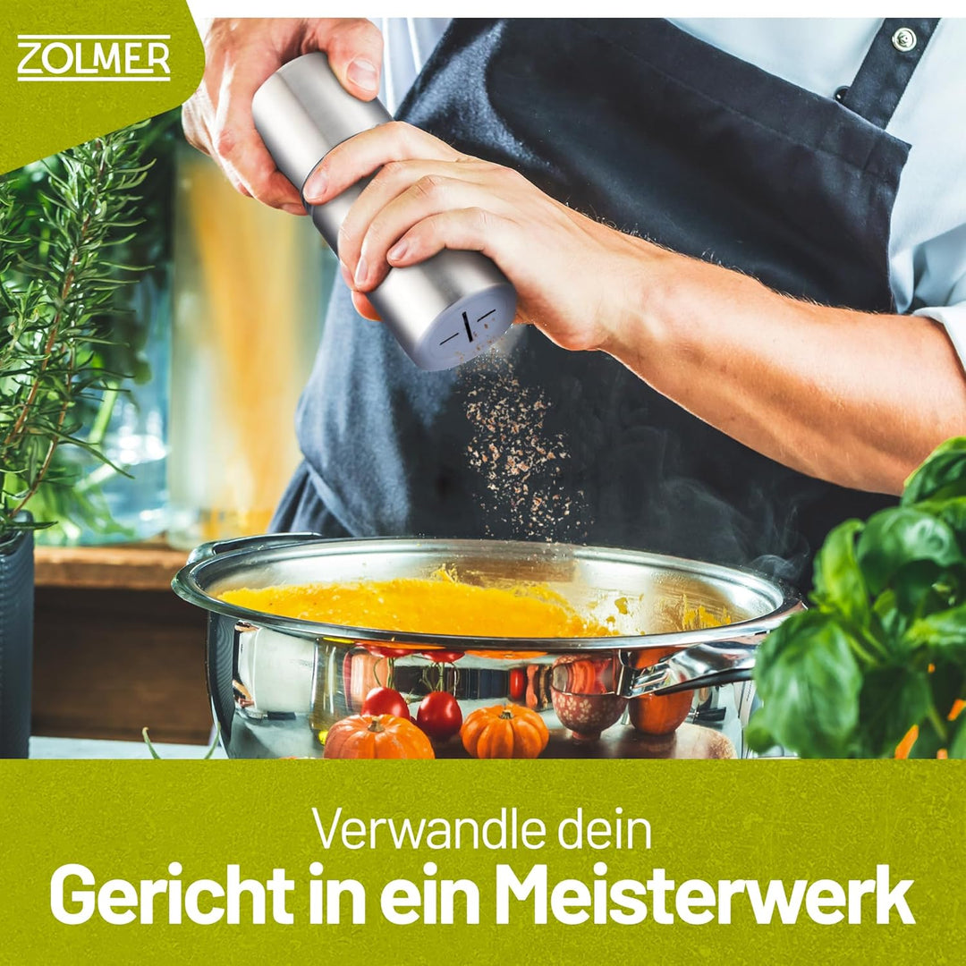 Muskatnuss Mühle mit Vorratsbehälter I Extra scharfes Mahlwerk für feinstes Muskatpulver I Muskatmüh