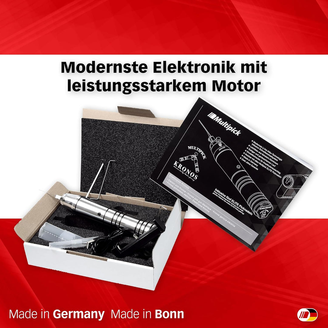 MULTIPICK Kronos Elektropick - [Made in Germany] Elektrischer Picker - Lockpicking - Elektro lock pi