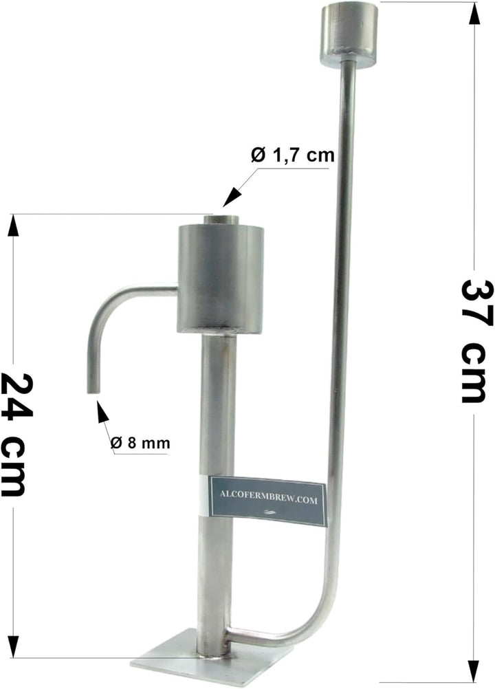 AlcoFermBrew Edelstahl Hydrometer Papagei 37cm - Inline Flüssigkeitsdichtemessung Dynamisches Hydrom