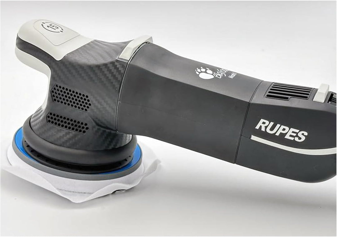 RUPES BigFoot Exzenter-Poliermaschine, 15 mm, Leistung 500 Watt, Klett-Schleifteller 125 mm, Karosse