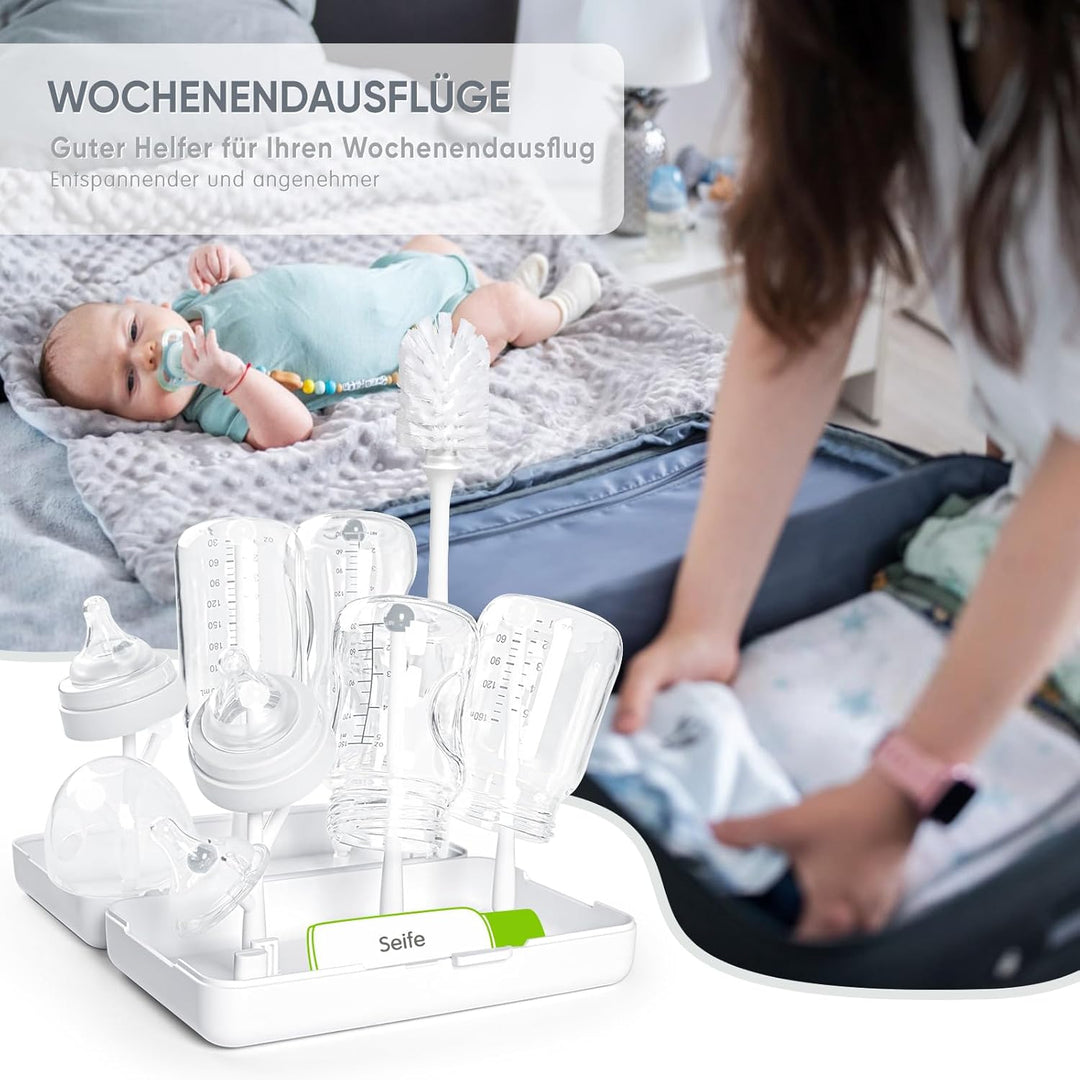 Termichy Trockengestell für Unterwegs,Trockenständer Babyflaschen, Abtropfgestell für Babyflaschen,