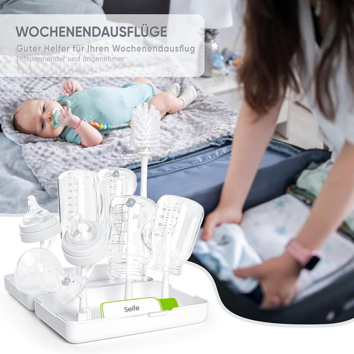 Termichy Trockengestell für Unterwegs,Trockenständer Babyflaschen, Abtropfgestell für Babyflaschen,
