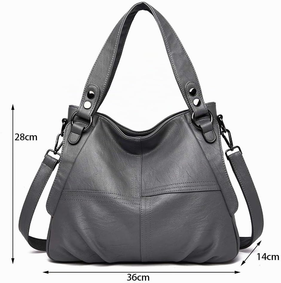Sacmill Damen Handtasche Grosse Leder Damenhandtasche Umhängetaschen Designer Schultertasche Hobo Ta
