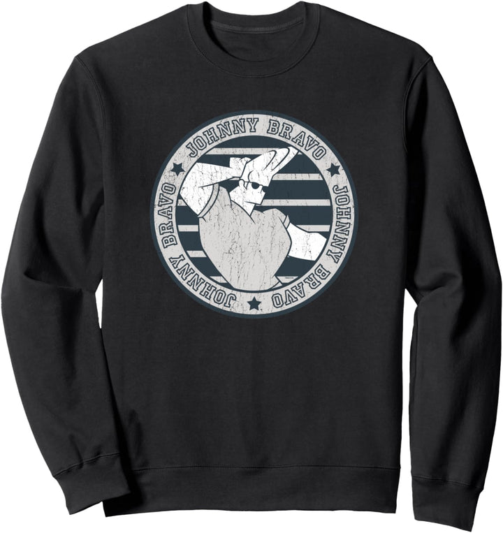 Cartoon Network Johnny Bravo Grey Circle Sweatshirt