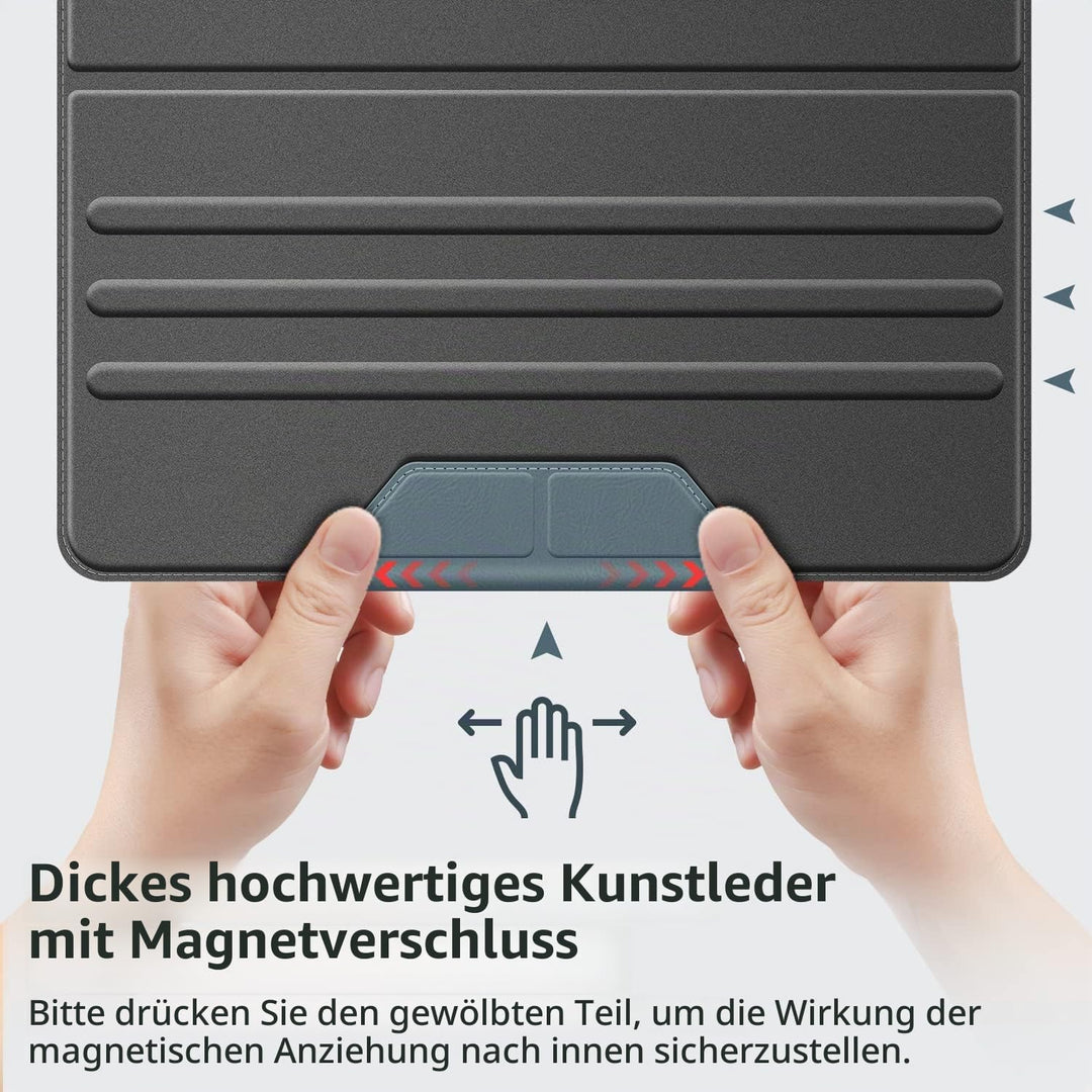 HOLIMET Hülle für iPad 9. Generation (2021) mit Stifthalter, iPad 8/7. Generation (2020/2019) PU-Led
