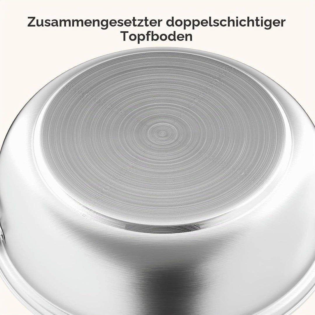 Dampfgarer zum Kochen – 28 cm Edelstahl-Dampfgarer mit Dämpfeinsatz, 3/4/5-stöckiges Kochgeschirr mi