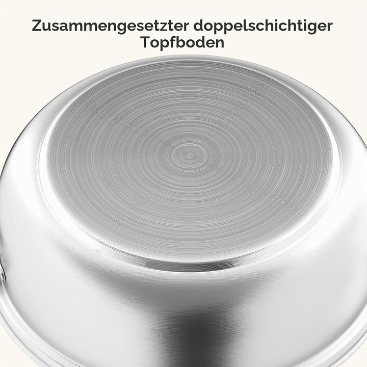 Dampfgarer zum Kochen – 28 cm Edelstahl-Dampfgarer mit Dämpfeinsatz, 3/4/5-stöckiges Kochgeschirr mi