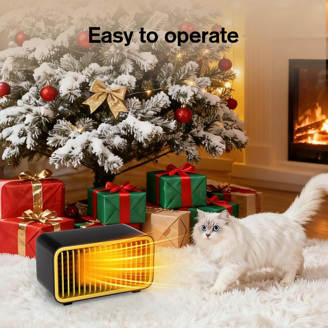 GARDTECH Heizlüfter Energiesparend, PTC Keramik Heizstrahler mit Kippschutz, 900 Watt Leiser Elektro