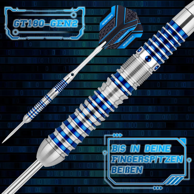 WIN.MAX Dartpfeile mit Metallspitze 90% Tungsten 3 Stück 90% Wolfram Stahl Darts 16-28 Gramm Dart pr