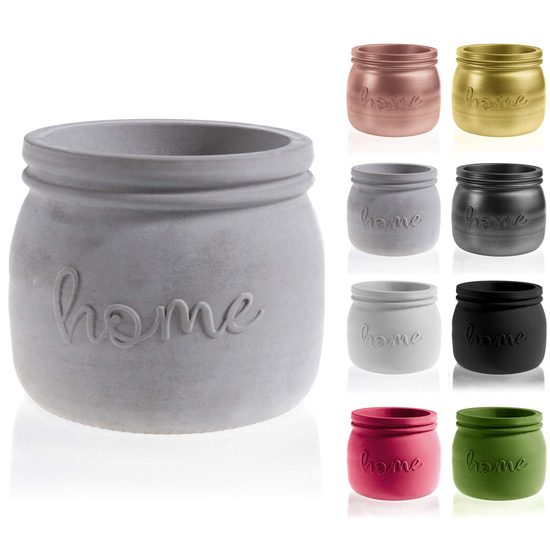CONCRETTE Blumentopf Blumenkübel Zement-Pflanzkübel Übertopf aus Beton Home Ø 11 cm | 17 Farben 16x1