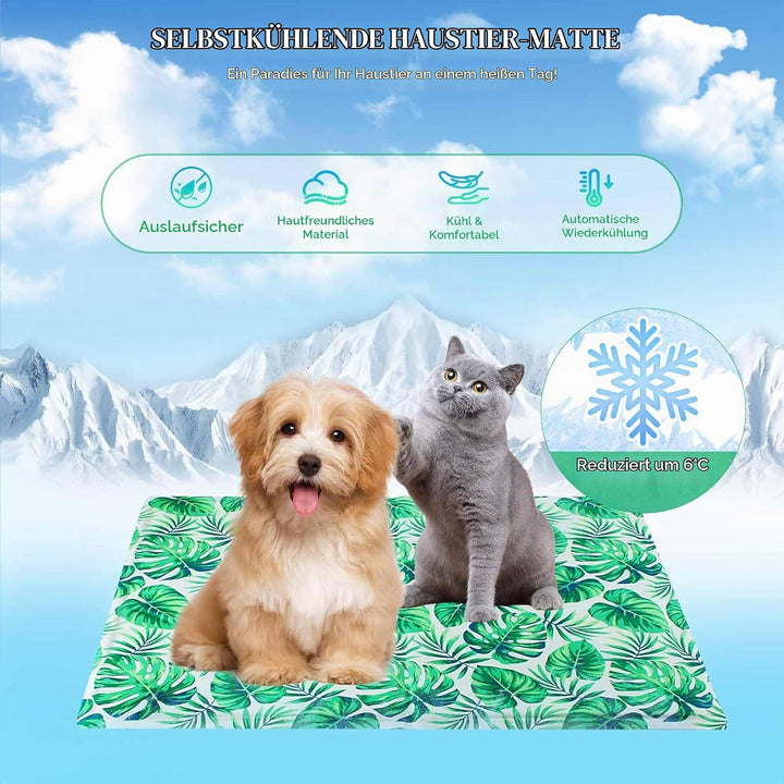 Ninonly Kühlmatte Hund 50X65cm Kühlmatte für Hunde Katze Haustier Eismatte Selbstkühlende mit Ungift