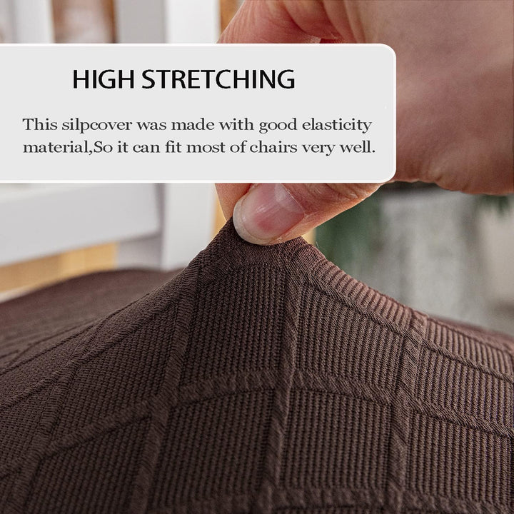 JUNZHE Muschelstuhlhussen Retro-Stuhlhussen Stretch-Spandex-Druck, Lounge-Eckstuhlschutz für Esszimm