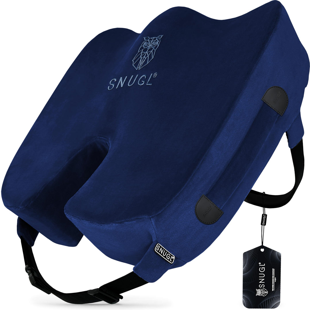SNUGL Sitzkissen orthopädisch Memory Foam Steissbeinkissen | Stuhlkissen gegen Rückenschmerzen | Erg