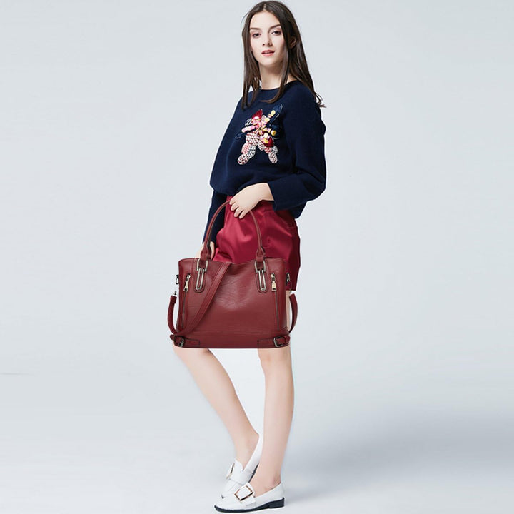 NICOLE & DORIS Frauen Handtaschen Top Griff taschen PU Leder Umhängetasche Grosse Kapazität Crossbod