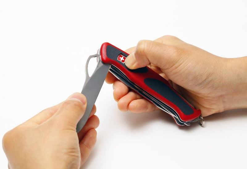 Victorinox Taschenmesser Ranger Grip 78 (12 Funktionen, Einhand-Feststellklinge) rot/schwarz Taschen