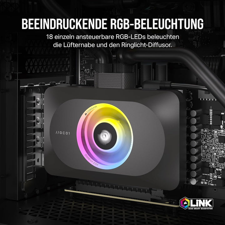 CORSAIR iCUE LINK XG3 RGB Hybrider GPU-Wasserkühler - Hybride individuelle Kühlung - Passend für 407