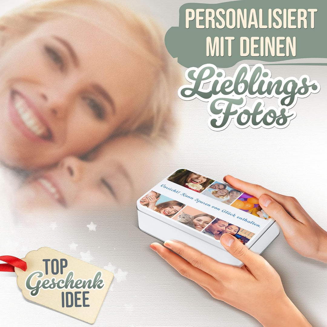 Print Royal PR Geschenkdose selbst gestalten mit 6 Fotos & Text - Blechdose bedrucken, Personalisier