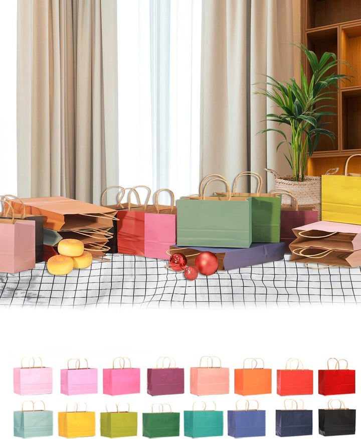 Gcardist 60PCS Geschenkpapier Taschen 32x25x11cm Grosse Geschenktasche mit Griffen Bulk 16 Verschied