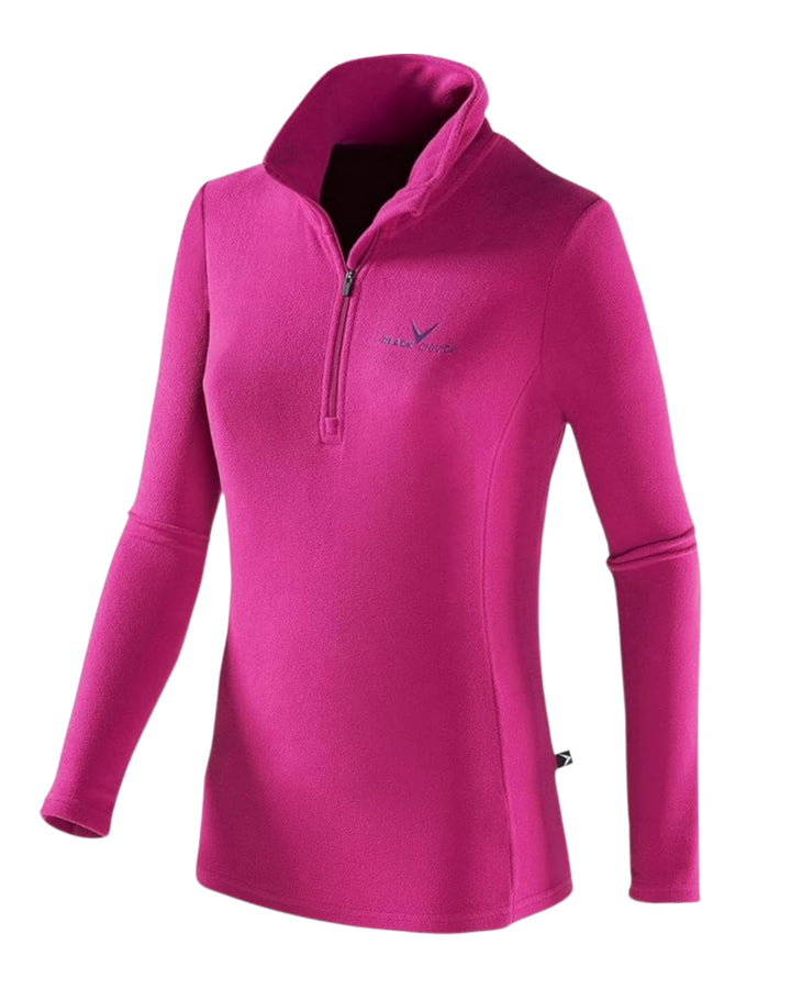 Black Crevice Damen Fleece-Skirolli I Ski-Pullover für Damen Grössen I Damen-Funktionsshirt I Damen