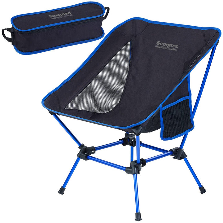 Semptec Urban Survival Technology Klappstuhl: Klappbarer Campingstuhl, 2 Sitzhöhen, Tasche, extra-le