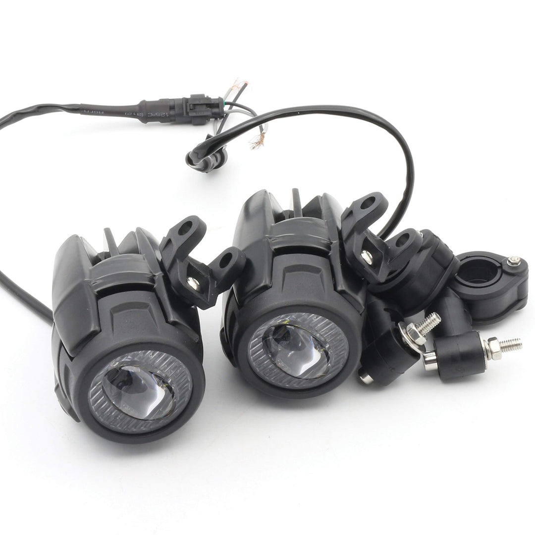 CPOWACE Zusätzliche Motorrad LED Scheinwerfer, 2 Stück LED Motorrad Nebel Licht Zusatzscheinwerfer,w