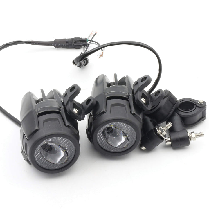 CPOWACE Zusätzliche Motorrad LED Scheinwerfer, 2 Stück LED Motorrad Nebel Licht Zusatzscheinwerfer,w