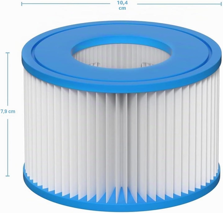 6pcs Spa Filter VI, Stück Filterkartuschen VI für Bestway Miami, Monaco Lay-Z-Spa, Vegas, Palm Sprin