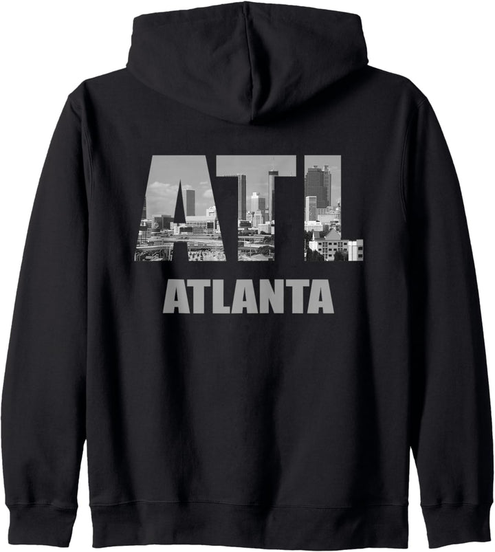 Atl City of Atlanta Georgia Skyline Stadtbild | Cool Atlanta Kapuzenjacke