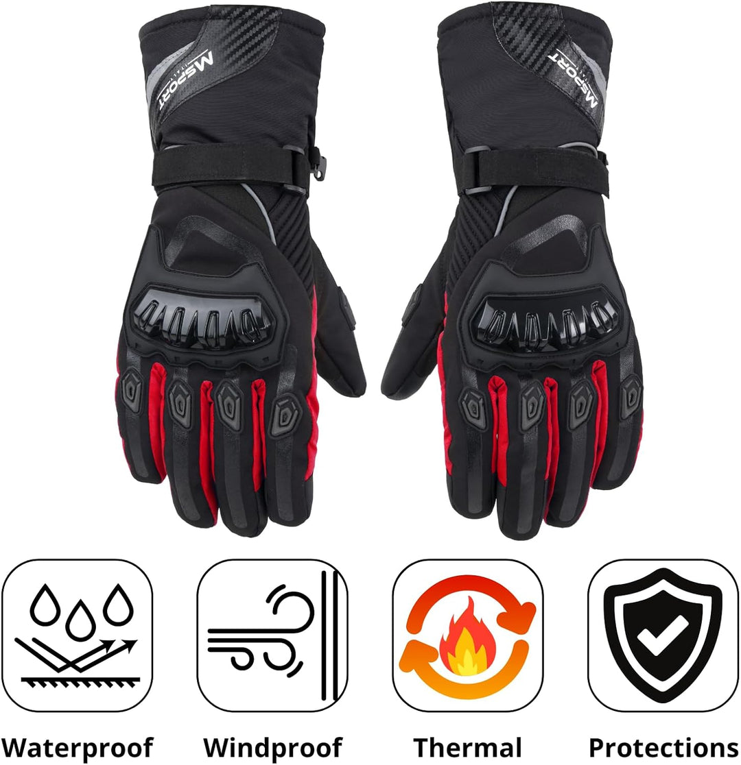 100% wasserdichte Thermo-Winter-Motorradhandschuhe, Ski-, Roller-Handschuhe, Snowboard-Schutz, Touch