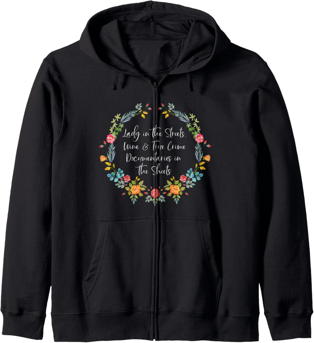 Wine And True Crime Documentaries Funny True Crime Lover Kapuzenjacke
