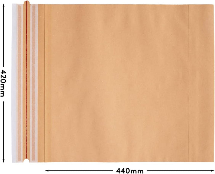 100 Versandbeutel aus Kraftpapier 120 g/m² wiederverschliessbar 42 x 44 cm | Grösse und Stückzahl wä