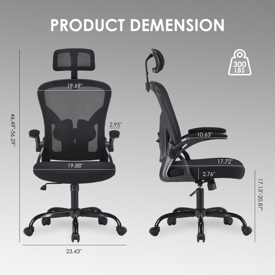 Farini Höhenverstellbar Ergonomischer Stuhl Schreibtisch Stuhl Bürostuhl Bequem mit Kopfstütze, Home