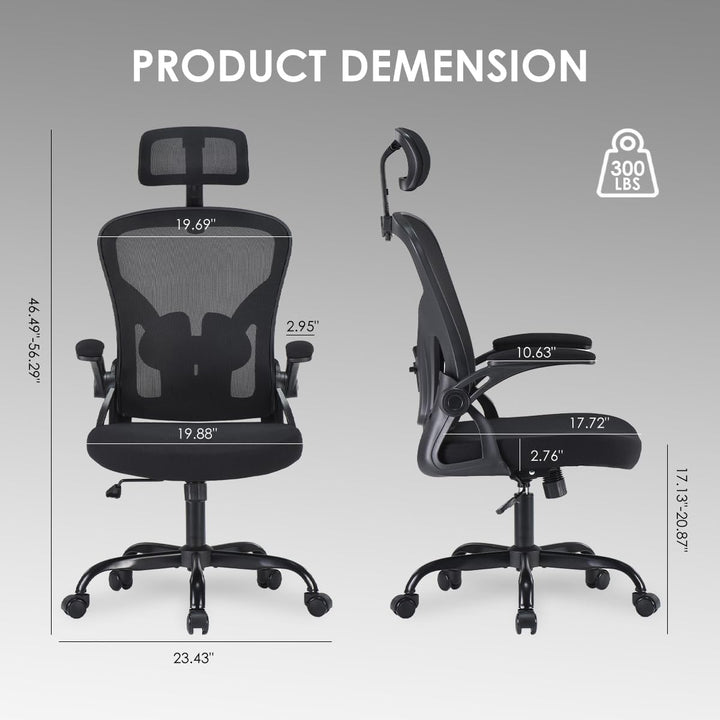 Farini Höhenverstellbar Ergonomischer Stuhl Schreibtisch Stuhl Bürostuhl Bequem mit Kopfstütze, Home