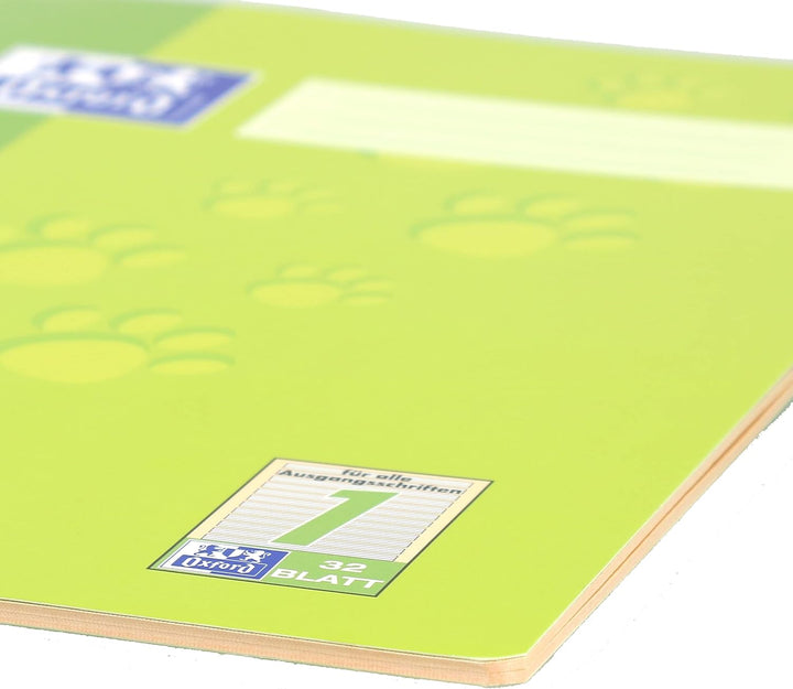 Oxford Schulheft A4, 32 Blatt, Lineatur 1, liniert, 10 Stück