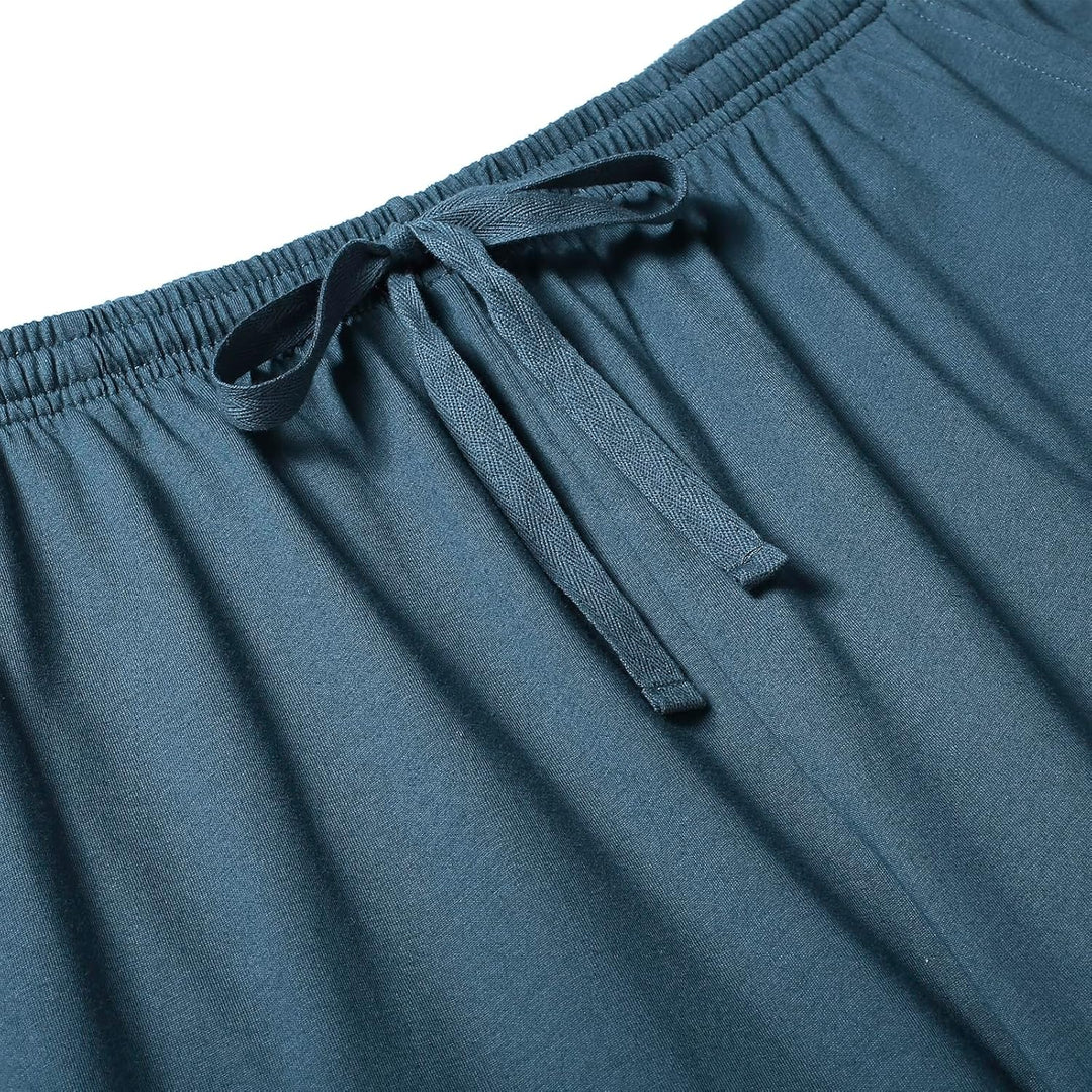 Winovia 2er-Pack Schlafanzughose Herren Lang Leichte Pyjamahose aus Baumwolle Loungewear Hosen Schla