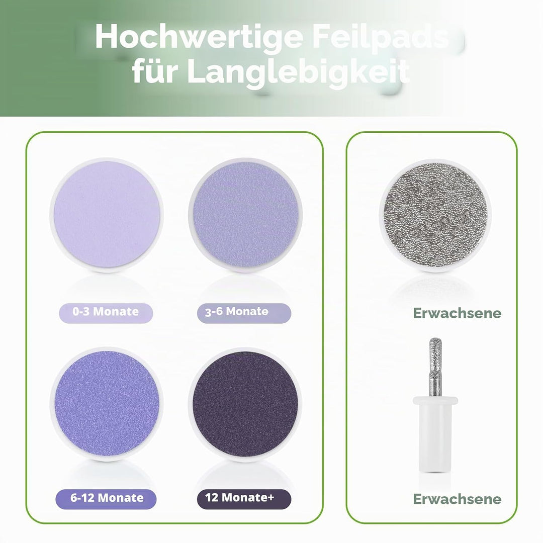 haakaa Baby Nagelschneider Elektrisch Baby Nagelfeile Kit mit LED-Licht, Baby Nagelknipser für Neuge